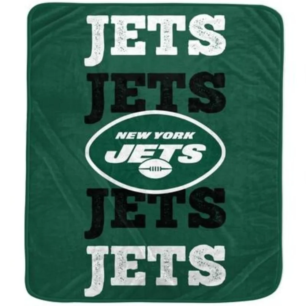 NWT Pegasus New York Jets 60' X 70' Logo Wordmark Plush Blanket